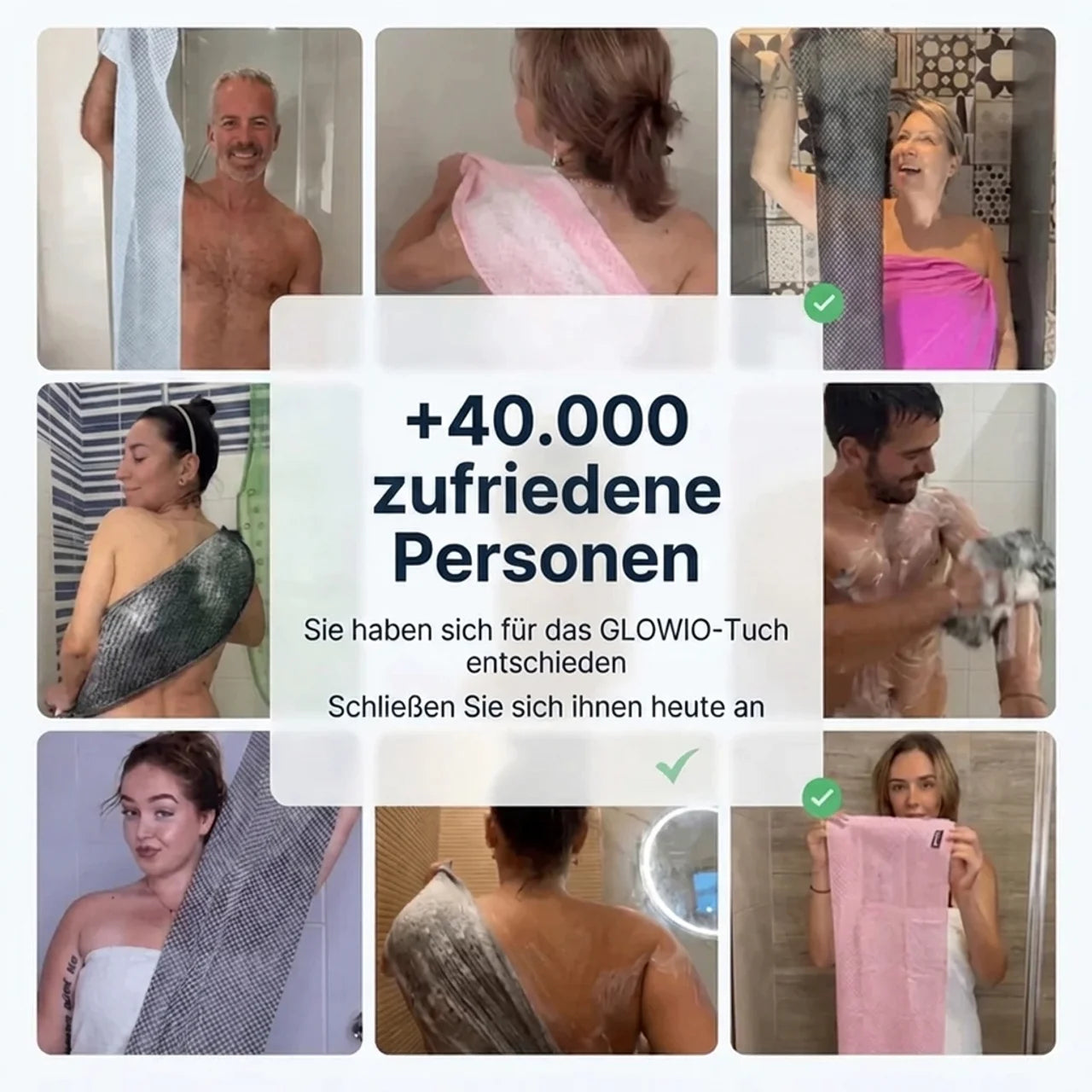 GLOWIO  Antibakterielles Peeling-Tuch