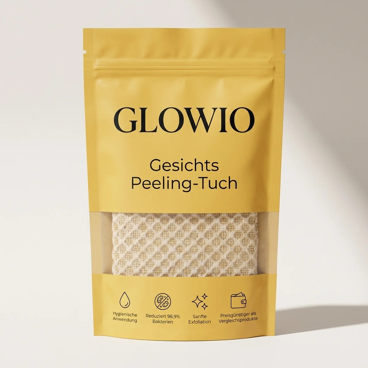 GLOWIO Gesichts Peeling-Tuch